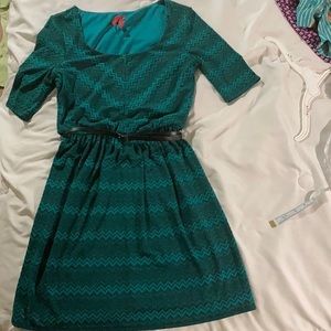 Red Camel Retro Print Dress size small